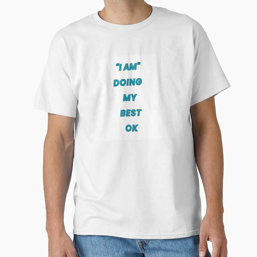 I Doing My Best Ok – Funny Broken English Quote Minimal Typography Design by Fashionhouse360