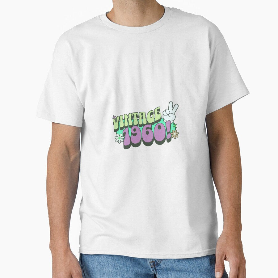 Groovy 1960 Birthday, Retro Vintage Nostalgic Hippie Hippy by EugeneRBarnett
