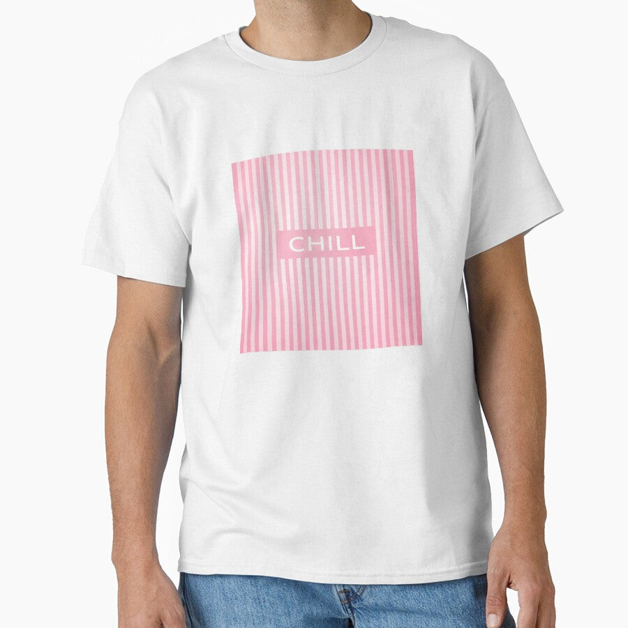 Pink Striped CHILL Aesthetic | Minimalist Zen Design | Soft Pastel Calm Vibes | Modern Clean Lines Art by TheSlowShore