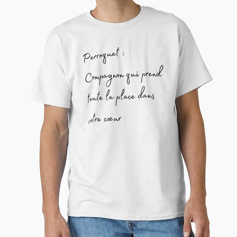 Parrot take all the place in your hearth french quote by L'Atelier Oranjade