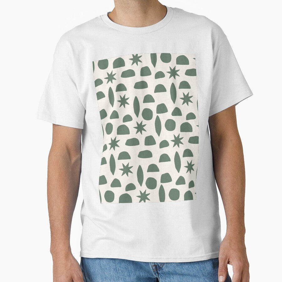 EARTHY BOHO HENRI MATISSE MILITARY GREEN ON CREAM by blomastudios