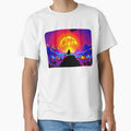 Neon Guardian: Cyberpunk City Sunset Silhouette by Daniela`s shop
