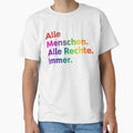 Modern Rainbow Typography Human Rights Quote German Text by AilinsDesigns