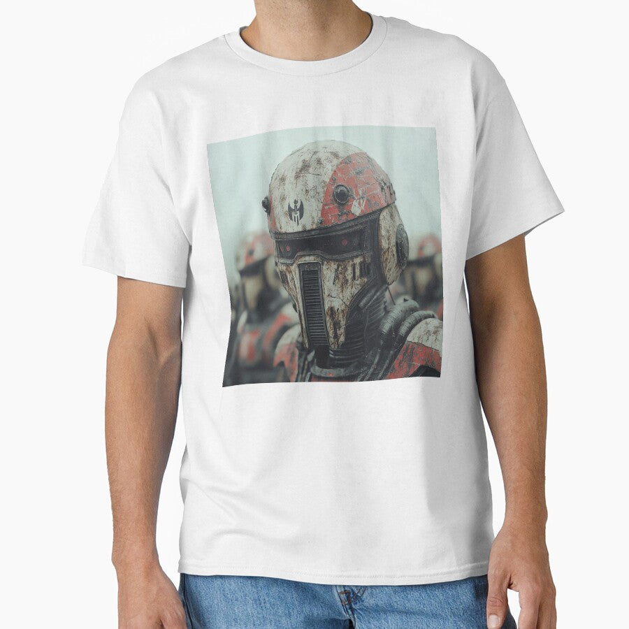Battle-Worn Robot Soldier in a Futuristic Army by landletsy