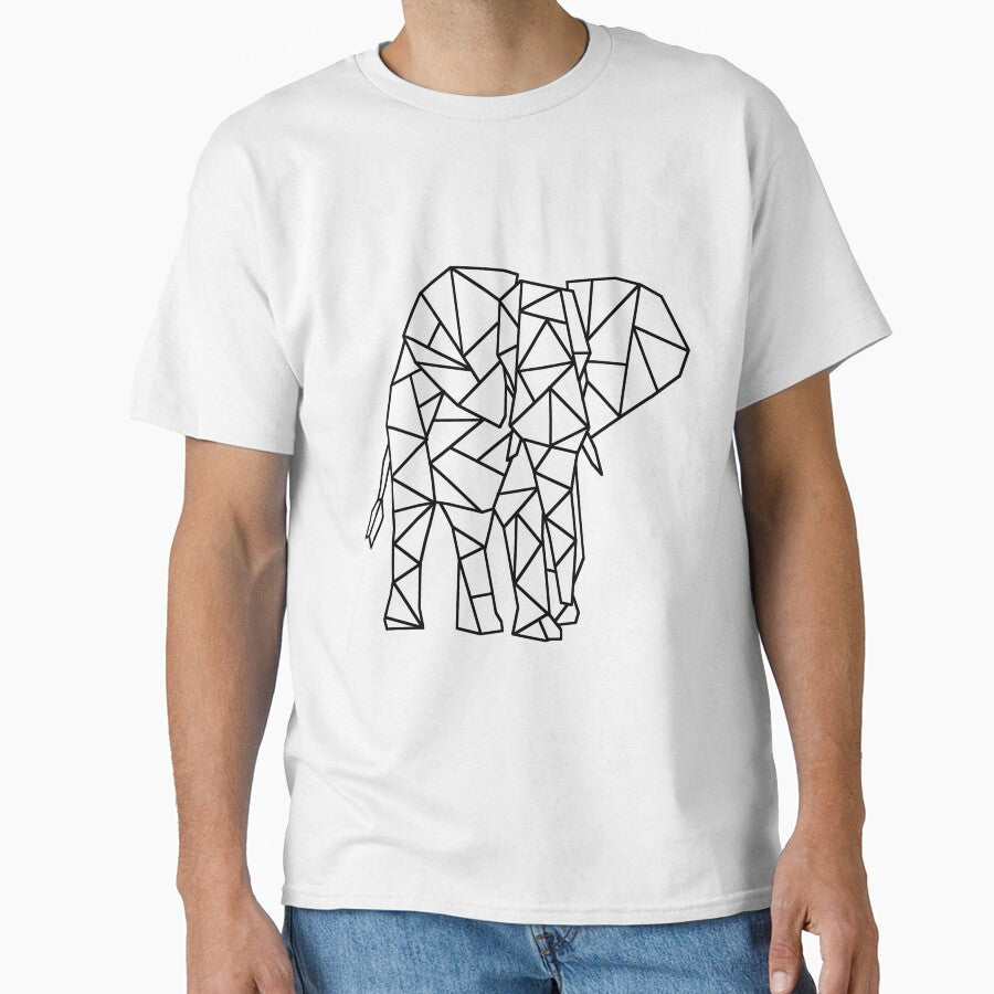Geometric Minimalist Elephant Design by Zeemow