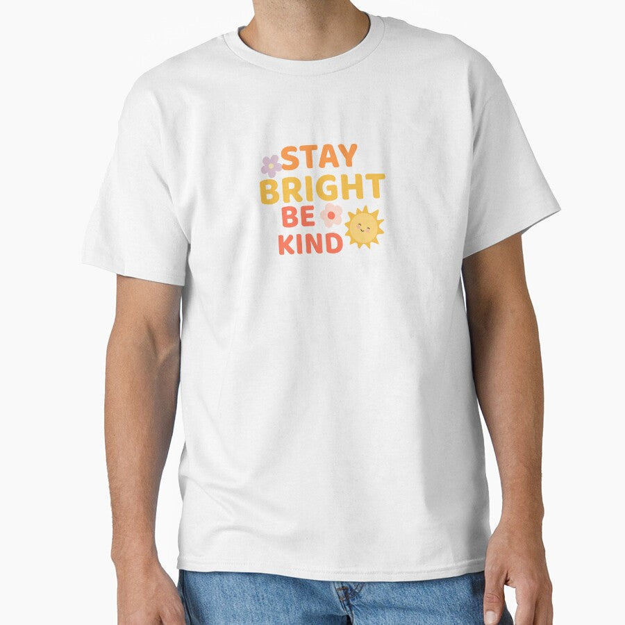 Stay Bright Be Kind – Cute Positive Kindness Quote | Retro Happy Sun Aesthetic by Latina Charm