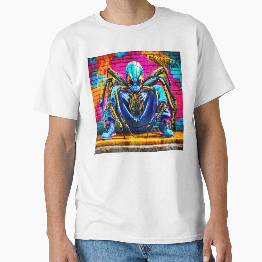 Urban graffiti street art Spider by Drone-tees