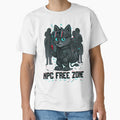 NPC Free Zone – Anti Conformist Wolf with Red Pill and Glitch Style by Rebel Animal