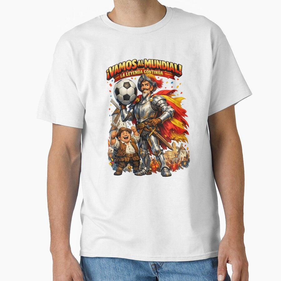 Spain World Cup 2026 Don Quixote Fan Shirt by Retro Arabica