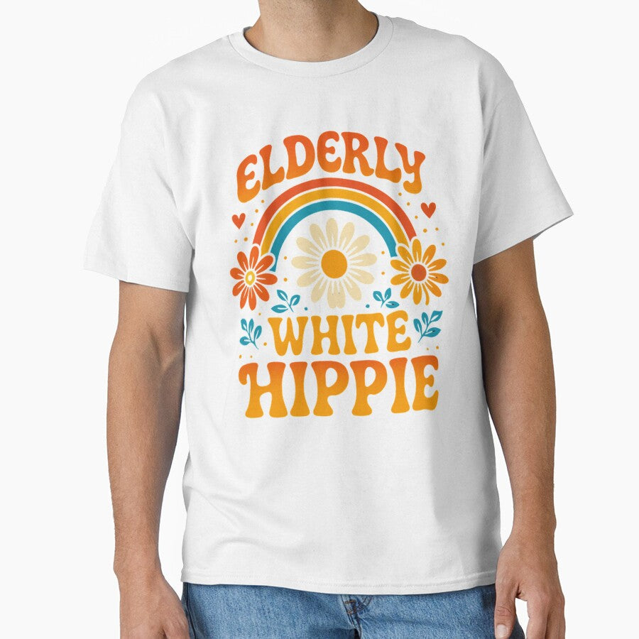 Elderly White Hippie Funny Saying by NightWisdom