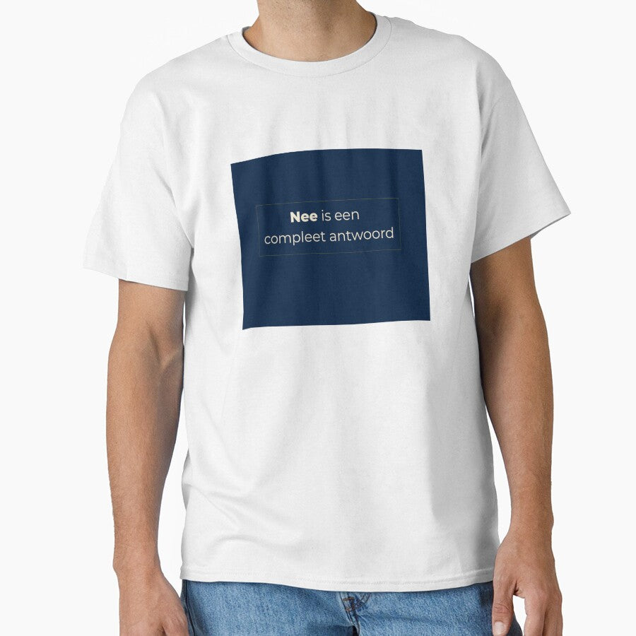 Nee is een compleet antwoord | Dutch Quote | Boundaries Self Care | Navy Gold Design by BalancedCoNL