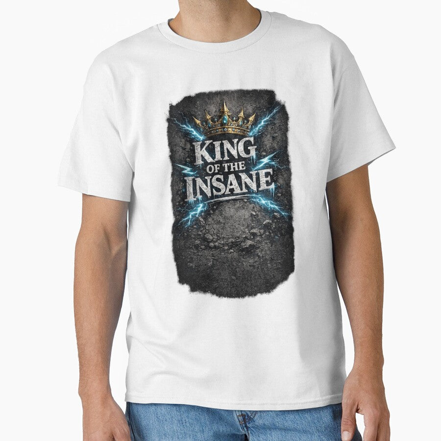 King Of Insane Dark Streetwear Psycho Rebel Graphic by Sunny Flamingo Studio