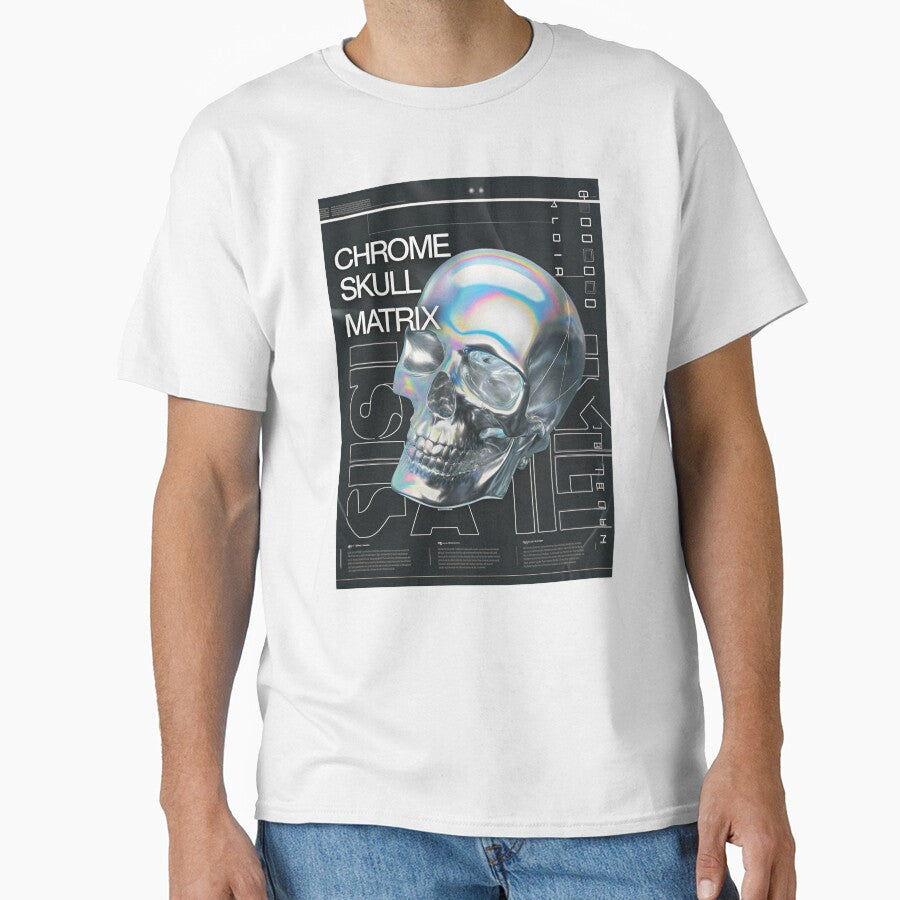 Chrome Skull Matrix: Liquid Metal Distortion by Raw-Ink