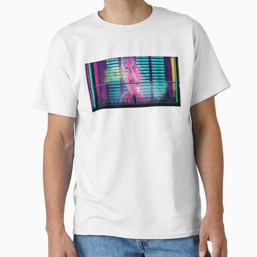 Cyberpunk Joi – Neon Futuristic Cityscape Illustration by Hezteiner