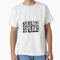 Silence Speaks – Minimalist Bold Typography Quote Design by A1MarketDesigne