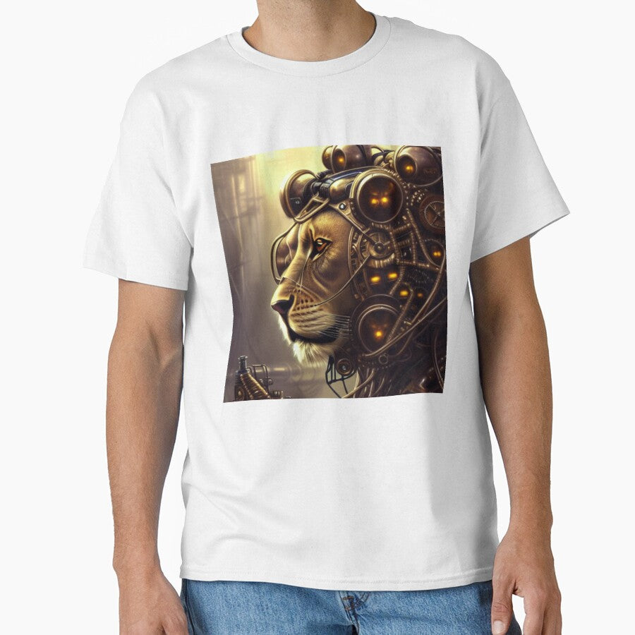 Dystopian Wasteland Cyborg Lion by ZenEverAI