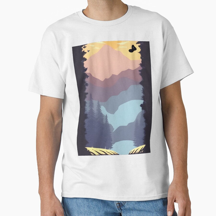 Find the Perfect Minimalist Landscape Mountain Trees Print for Your Personal Style by supeart