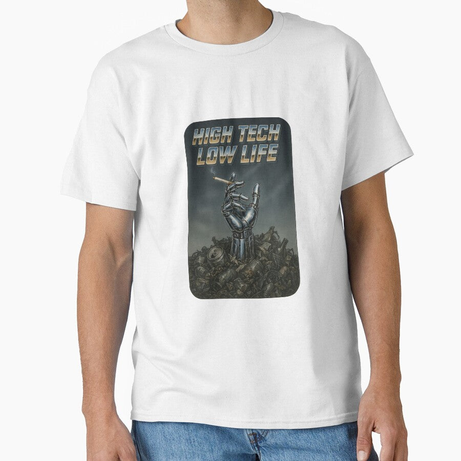 High Tech Low Life – Retro Cyberpunk Robotic Hand Poster by The Devil's Bargain