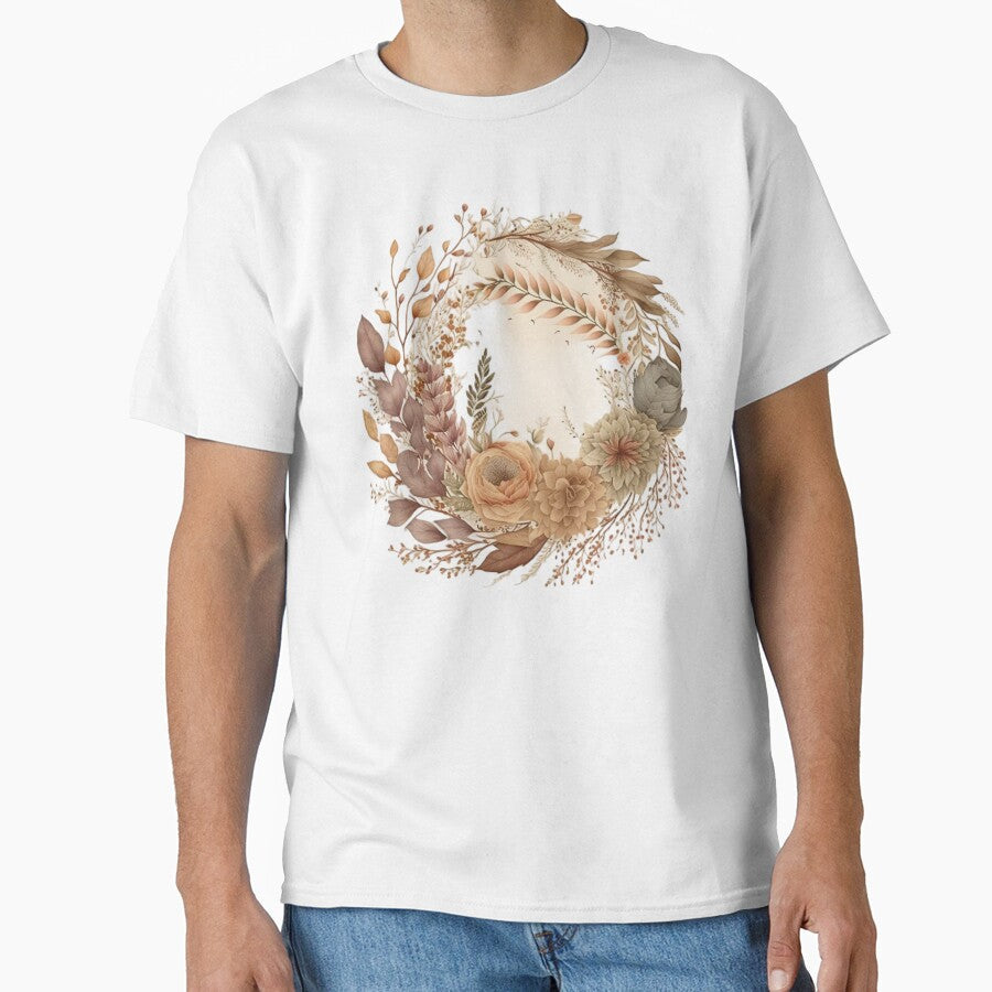 Boho Inspired Floral Print T-Shirt by iDezine GD