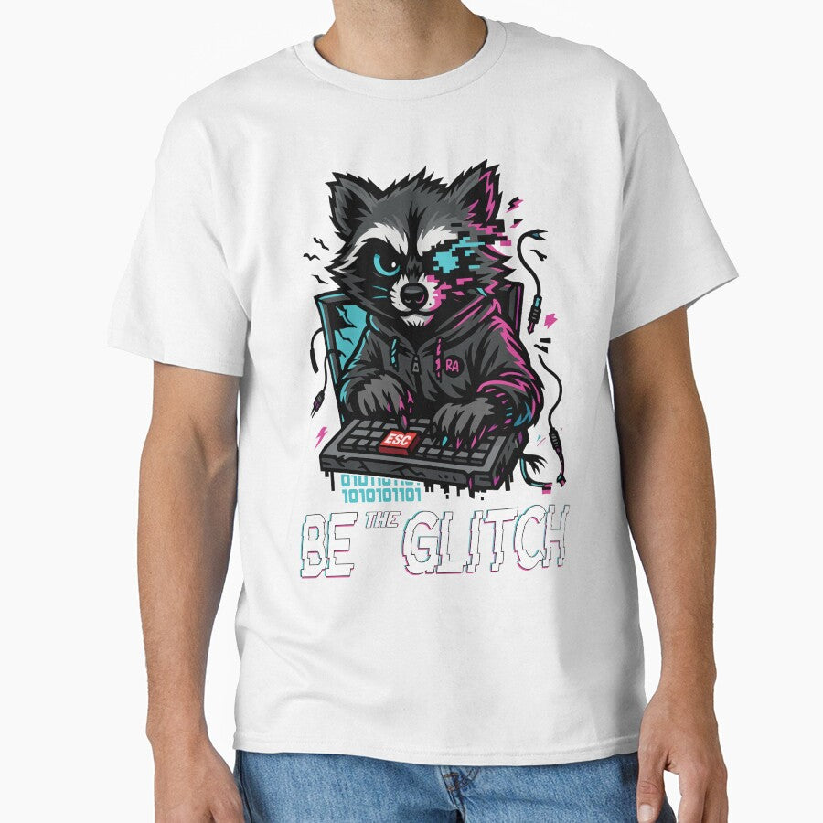 Be the Glitch – Digital Rebel Raccoon Hacker by Rebel Animal