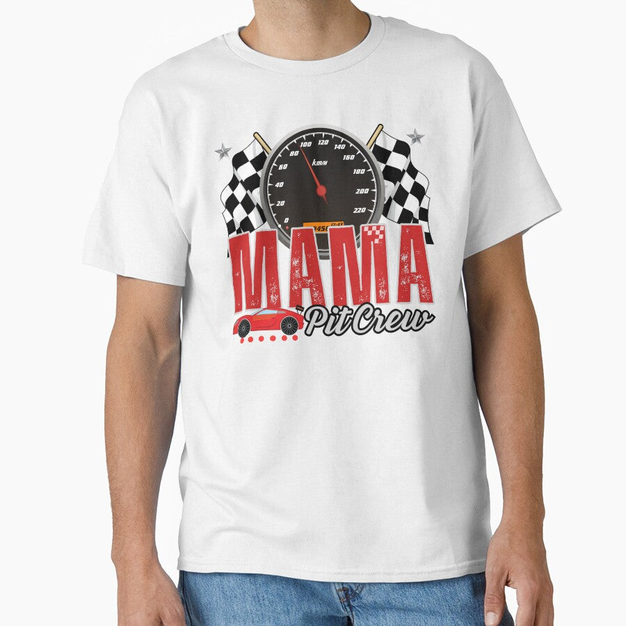 Racing Birthday Party Matching Family Race Car Pit Crew Mama by Sukhumpan