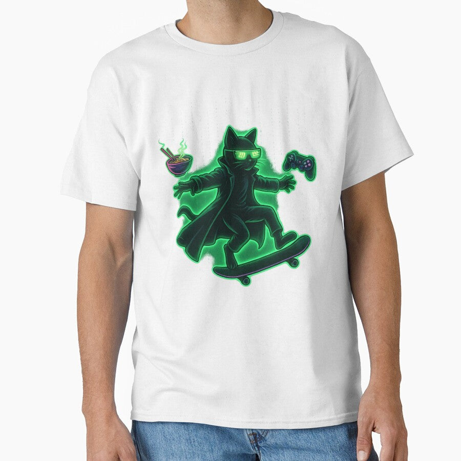 Meowtrix Reloaded 2– Glitch Cat in a Matrix-Inspired Cyber Aesthetic by NullandPrinted
