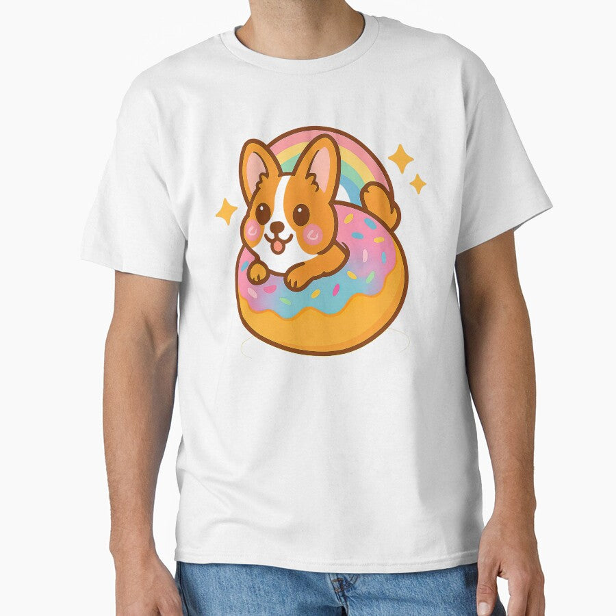 Cute Kawaii Corgi, Rainbow Donut Corgi, Kawaii Corgi by graphic-genie
