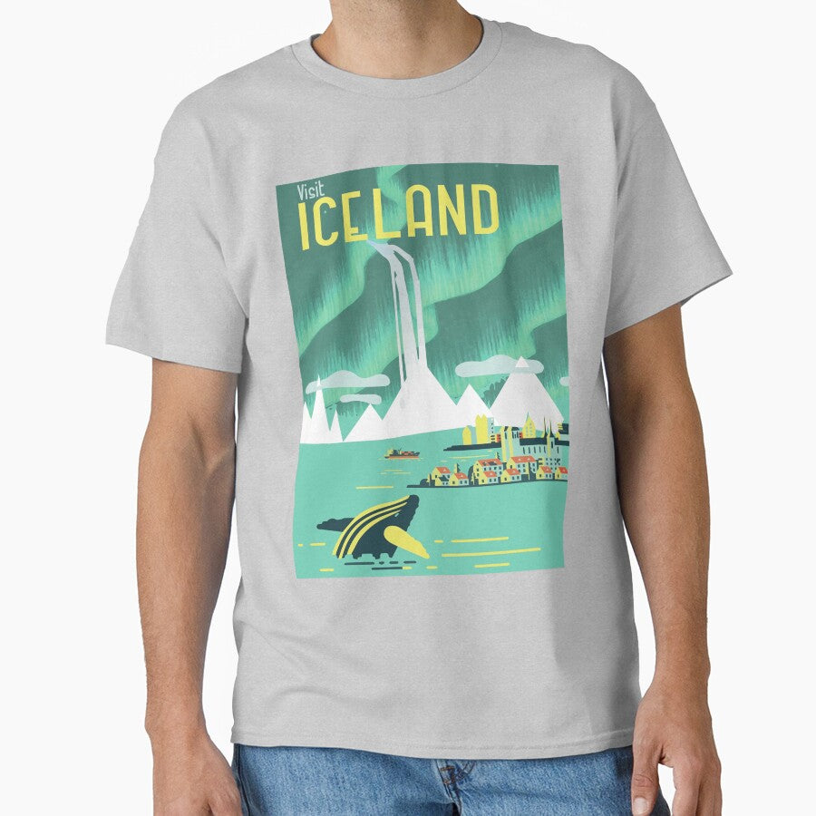 VINTAGE ICELAND TRAVEL Poster, Visit Iceland Travel Art Poster or Canvas Print, Vintage Travel Posters by 12thStFactory