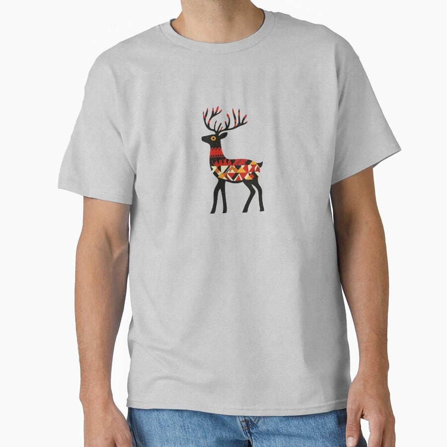 Geometric Reindeer Minimalist  Holiday Wildlife Design by gk-creations