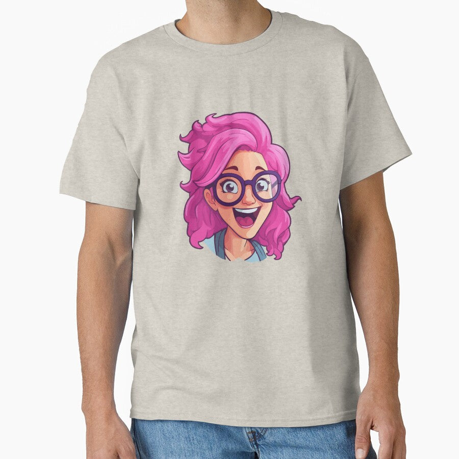 Nerd Girl Face Emoji: Tech-Savvy Chic by Artwyz
