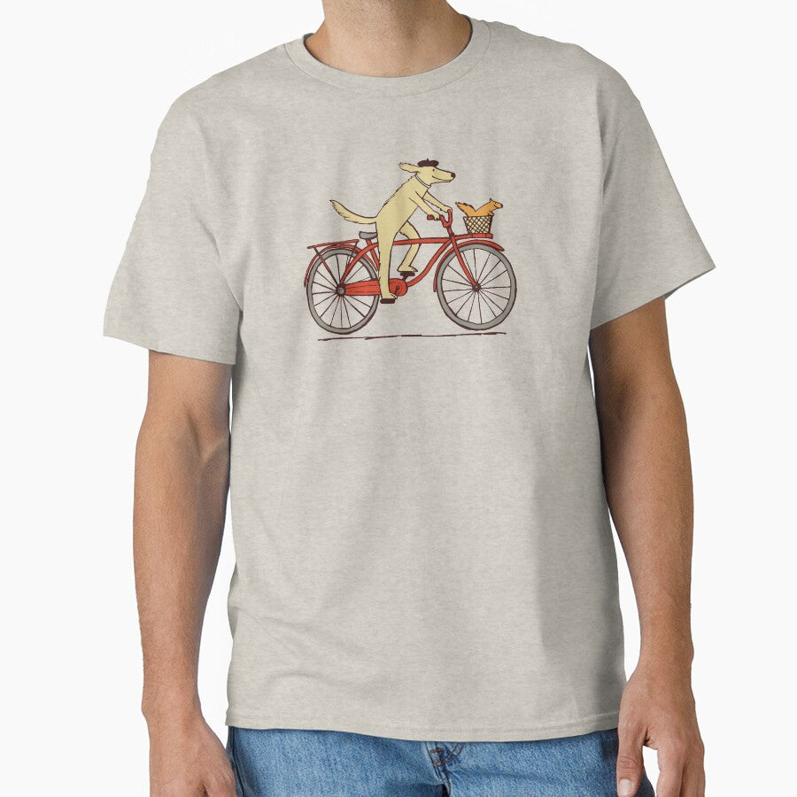 Dog and Squirrel are Friends | Whimsical Animal Art | Dog Riding a Bicycle by Jenn Inashvili