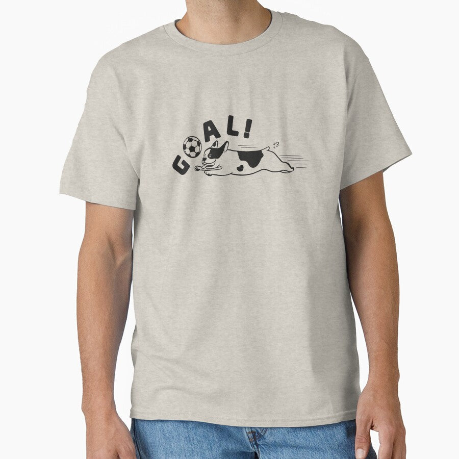GOAL! Cute French Bulldog Soccer Dog | funny frenchie football drawing by CricketDoodles