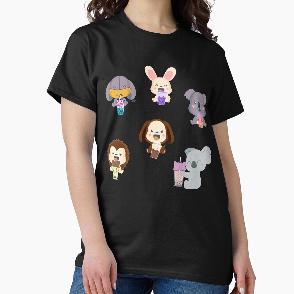 Kawaii Animal Boba Tea cute elephant rabbit koala monkey lion by 0umStore