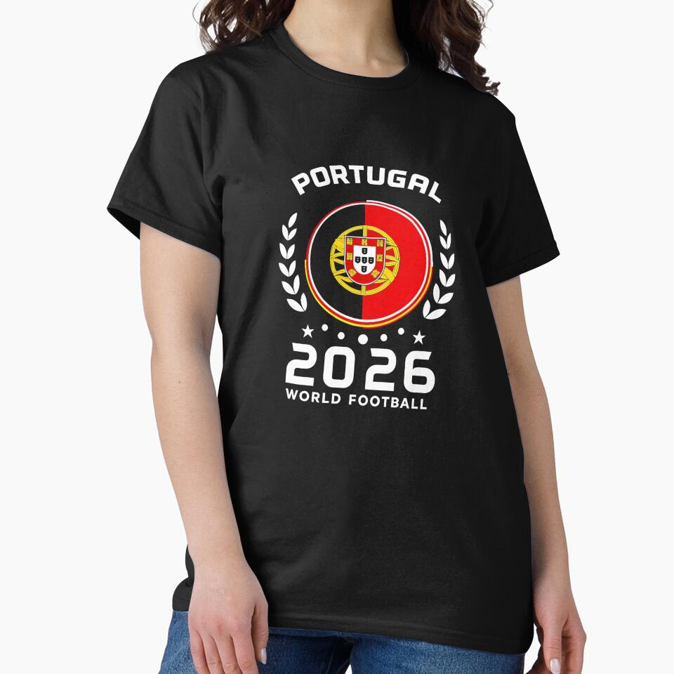 Portugal 2026 World Football Soccer Fan Design T-Shirt_87038236 by SubStudio97