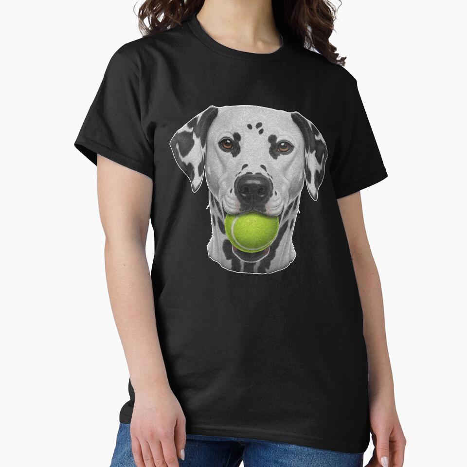 Dalmatian Dog With Tennis Ball Cute Dog Lover by franktact