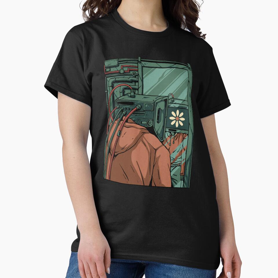 Retro Cyberpunk TV Head Reflection Illustration by phsycartwork