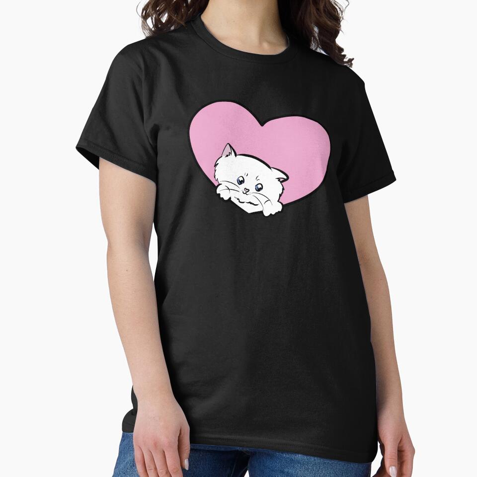 White Cat with Heart by HugSomeNettles