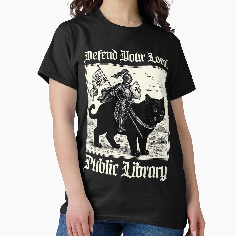 Defend Your Local Library, Book Lover Gift, Fantasy Reader Humor by DangeRilanman