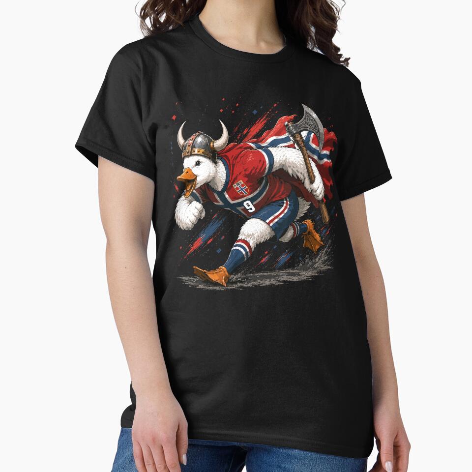 Viking Goose Norway Norge Fan Retro Vintage Flag Funny Meme by Artifyo