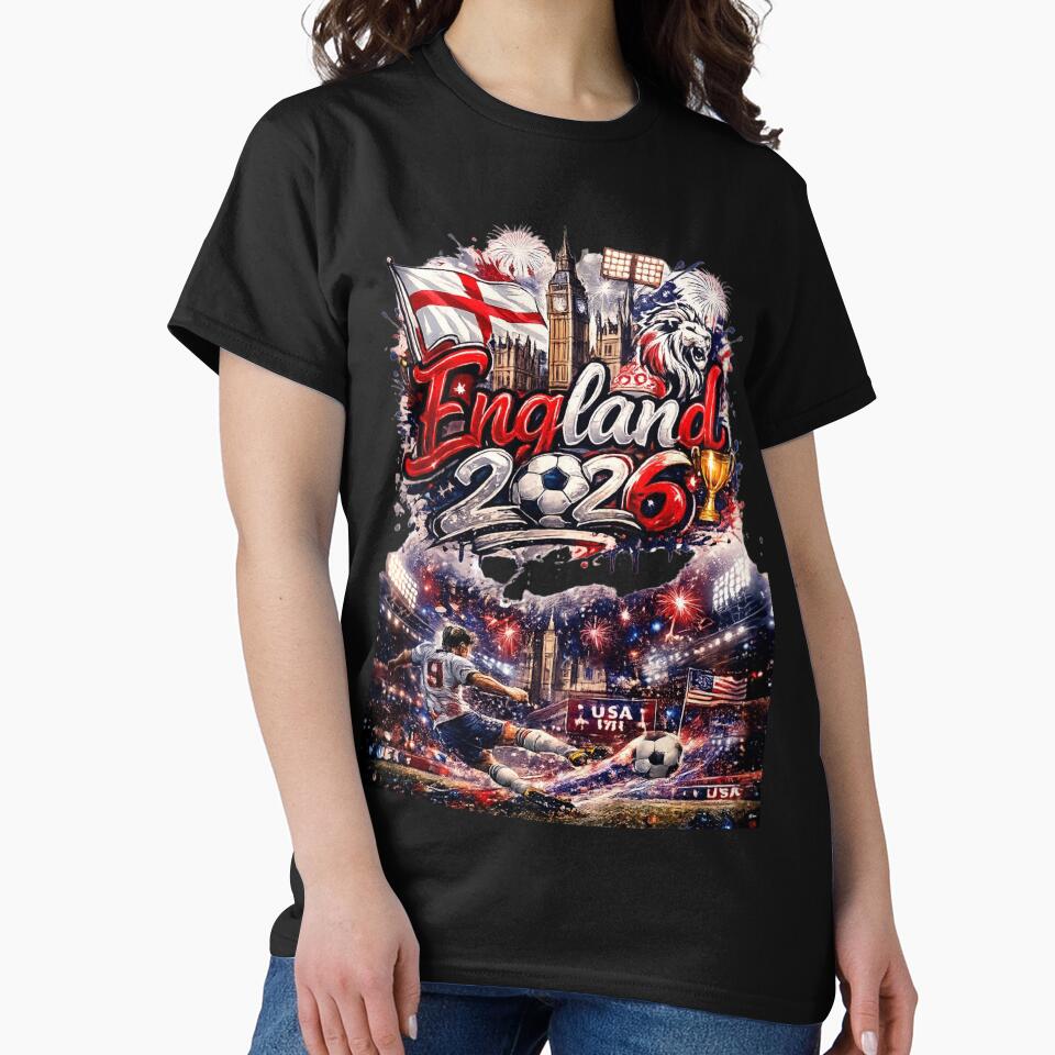 England  World Cup 2026  UK Soccer Merch | Football Fan Gear |England Sports Apparel Tee |  England independence Day |Soccer worldcup ChampionshipSoccer World ver 1 by CosmicNook1