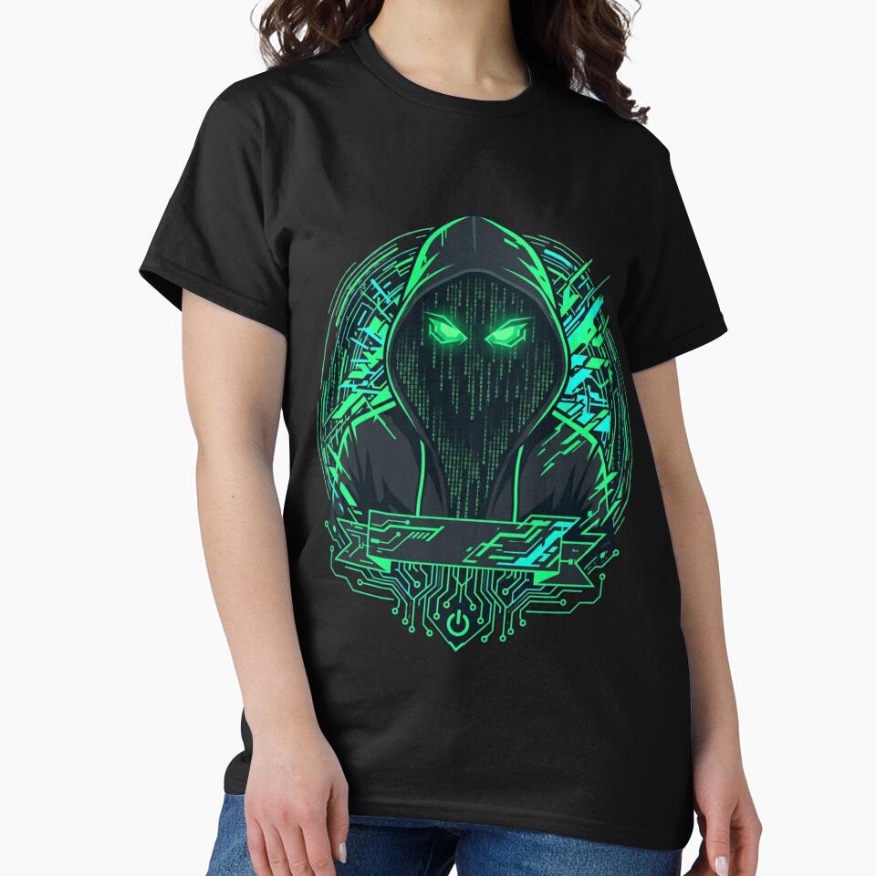 Matrix Eyes Hacker Anonymous Shirt by KurtByteStudio