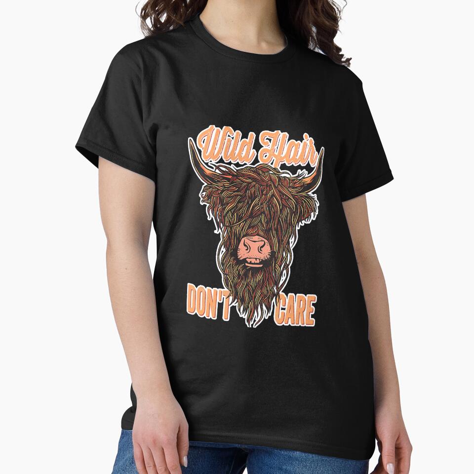 Highland Cow Lover Funny Wild Hair by SkyCloudBlue