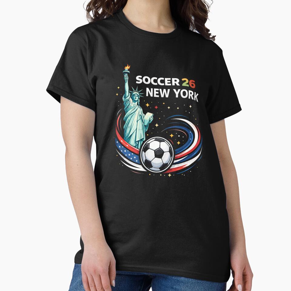 Soccer 26 New York Host City – Statue of Liberty Soccer Fan Shirt by MK-Charlie