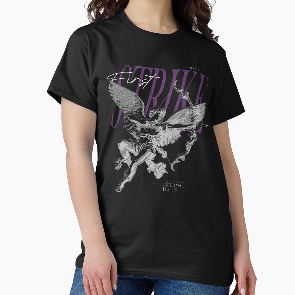 First Strike Internal Focus Angel Archer Cupid Gothic Streetwear Aesthetic Graphic by Clyrexor