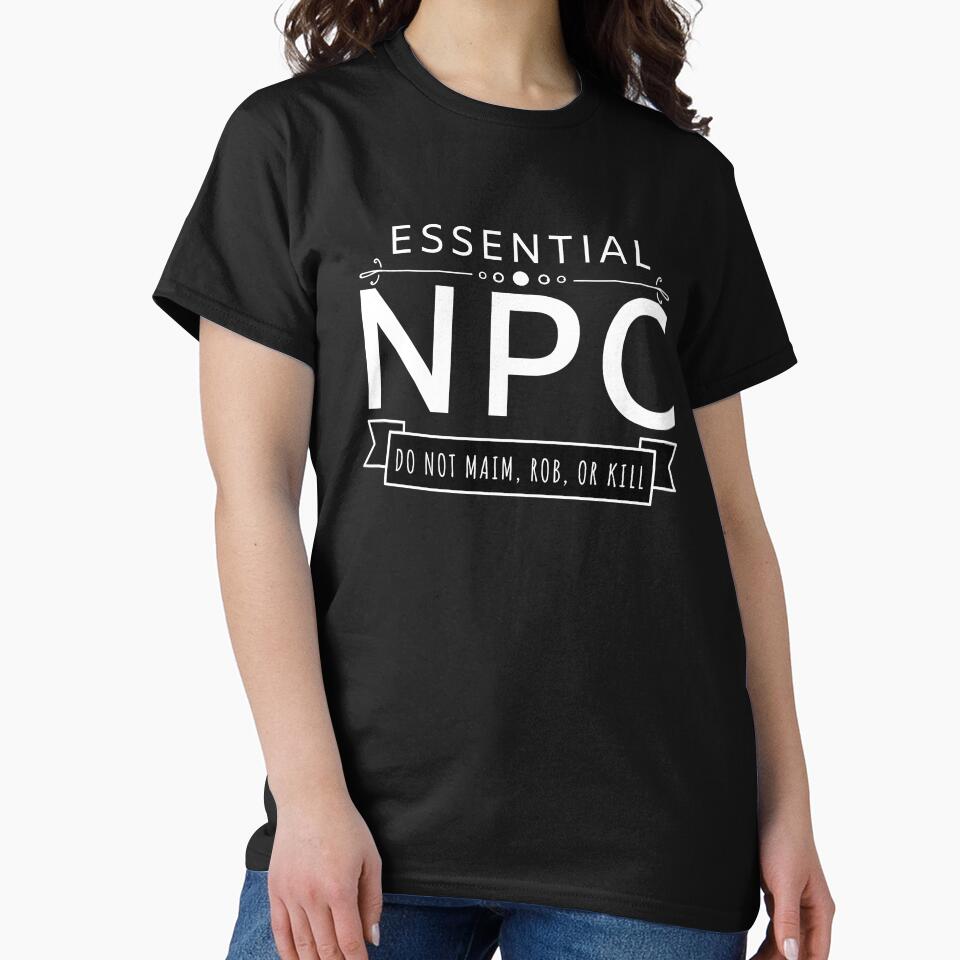 NPC Shirt Role Playing Board Games Video Game T-Shirt by simplytldr