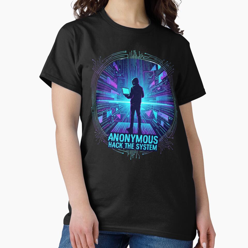 Digital Horizon Hacker Anonymous Shirt by KurtByteStudio