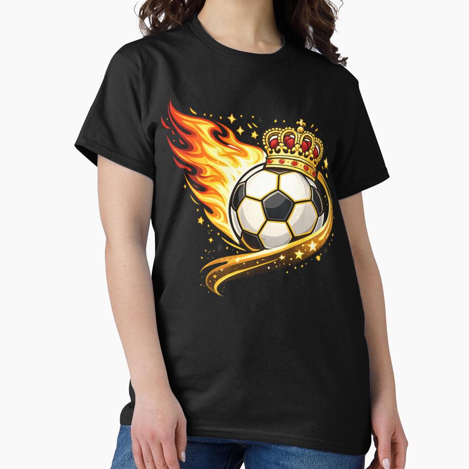 Soccer King Flaming Ball Gift by Corvoria