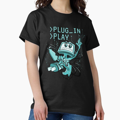 >Plug_In >Play Rockin' Music Geek Cartoon (BLUE) by CRHPOD20