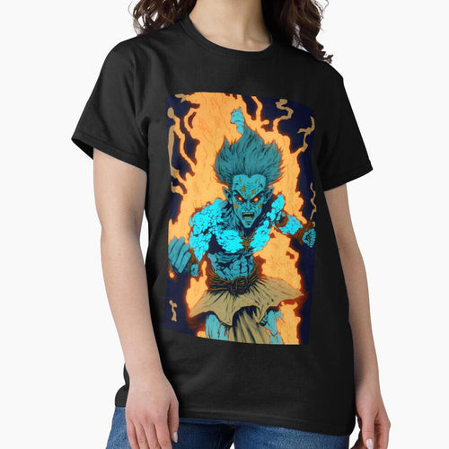 Anime Blue God Warrior Fighter by Bubblebuk