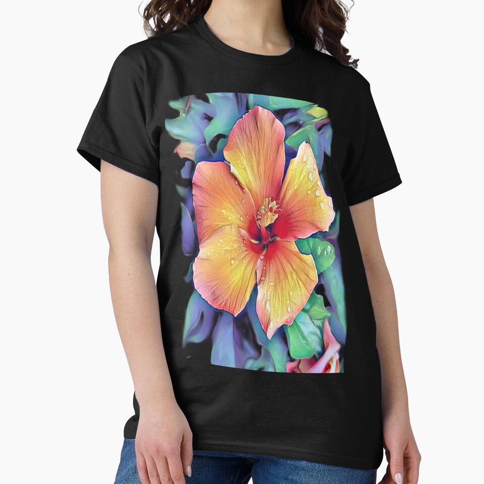 Hibiscus Bush Up Close Graphic by Paula Helit